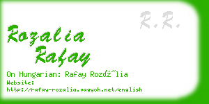 rozalia rafay business card